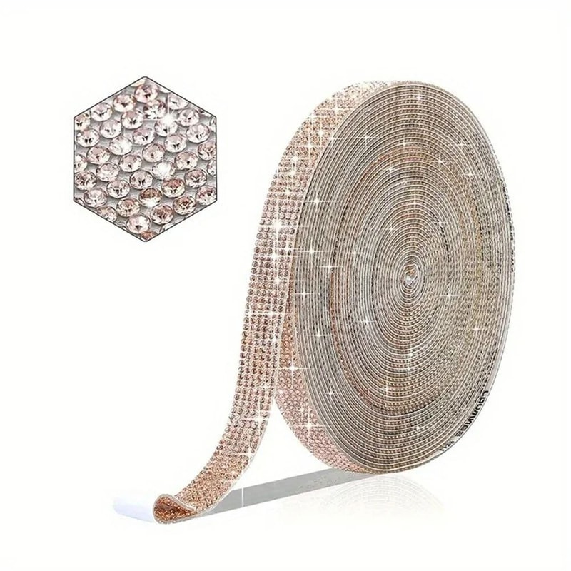 SelfAdhesive HighFidelity Crystal Rhinestone Ribbon Trim Tape 6