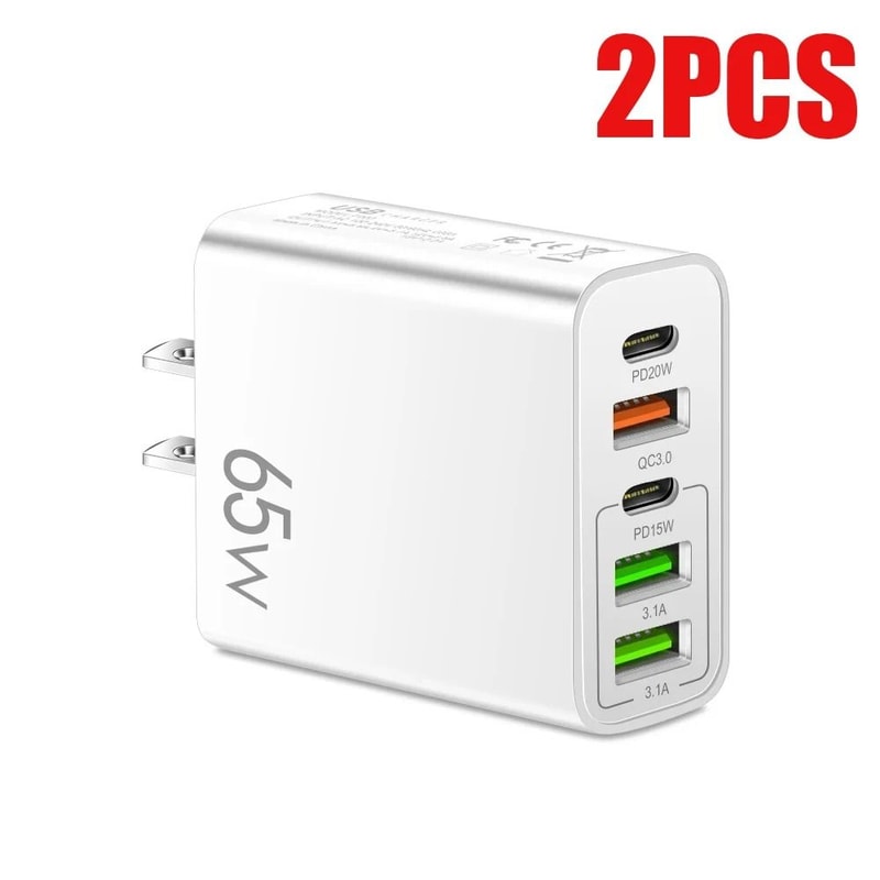 DualPack 65W 5Port HighFidelity USBC Fast Charging Power Hub 9