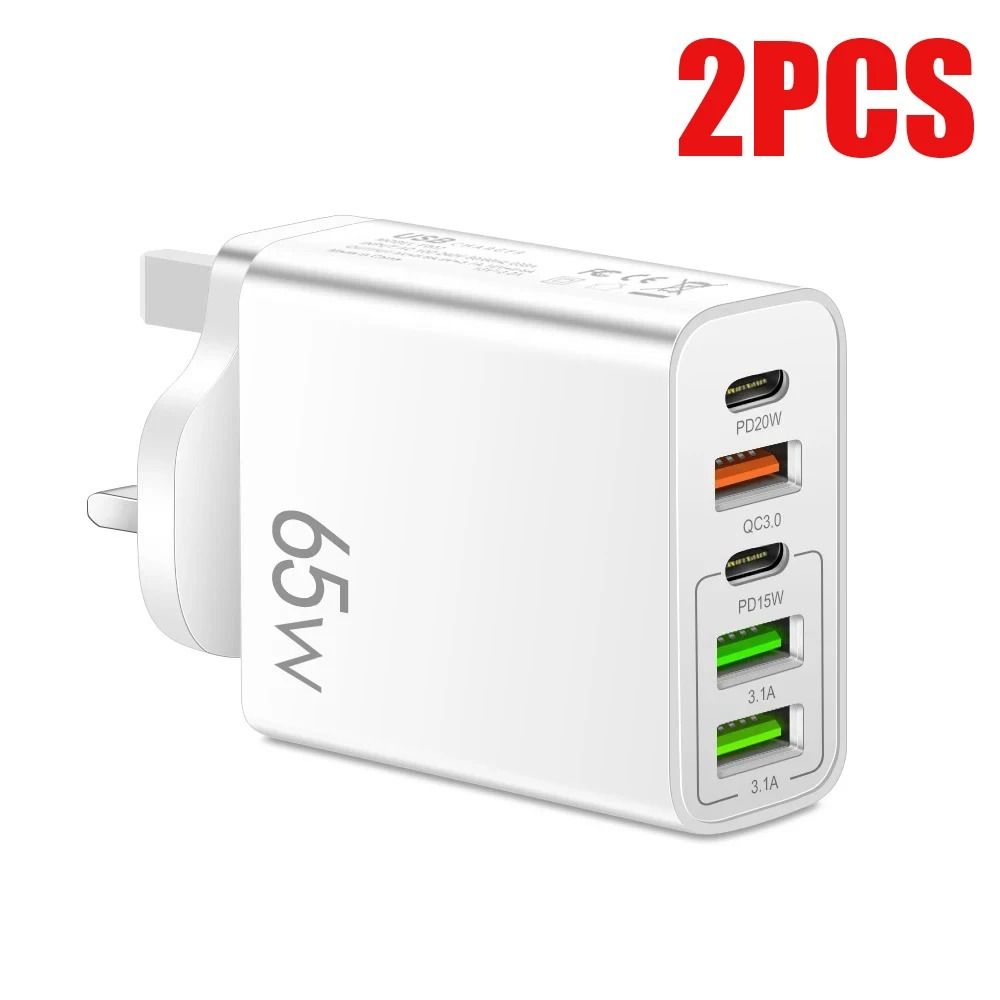 DualPack 65W 5Port HighFidelity USBC Fast Charging Power Hub 6