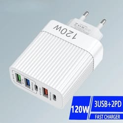 120w 5-port high-fidelity usb-c and qc3.0 fast charging power hub