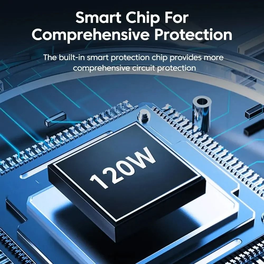 120W 5Port HighFidelity USBC And QC30 Fast Charging Power Hub 4