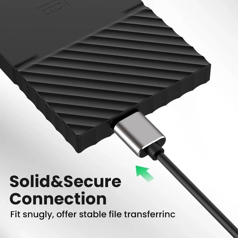 USB 30 TypeC To MicroB HighFidelity External Hard Drive Data Cord 2