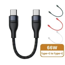 60w pd high-fidelity short-form usb-c to usb-c super fast charging data cord