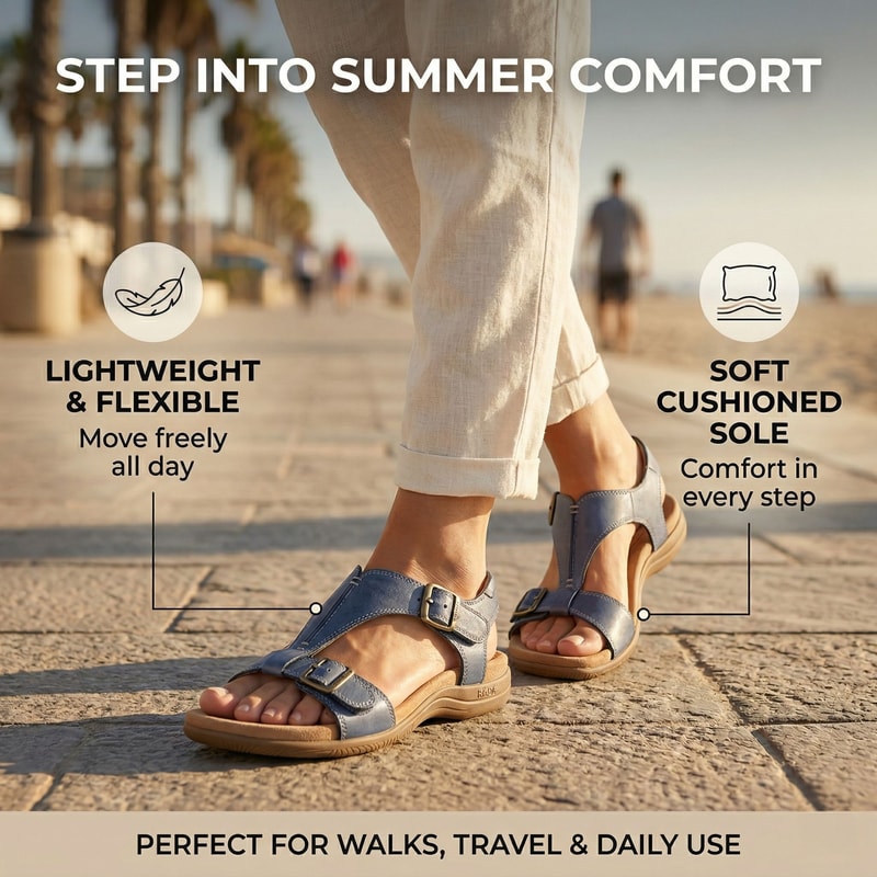 Custom Fit Womens Sandals With Breathable Design Adjustable Straps And Lightweight Cushioned Sole F