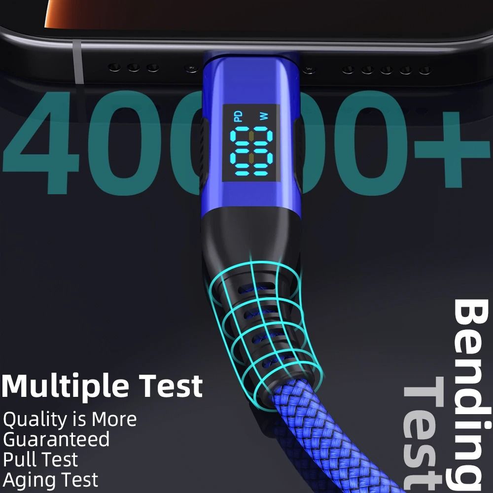 100W PD HighFidelity USBC To USBC Super Fast Charging And Data Sync Cord 3