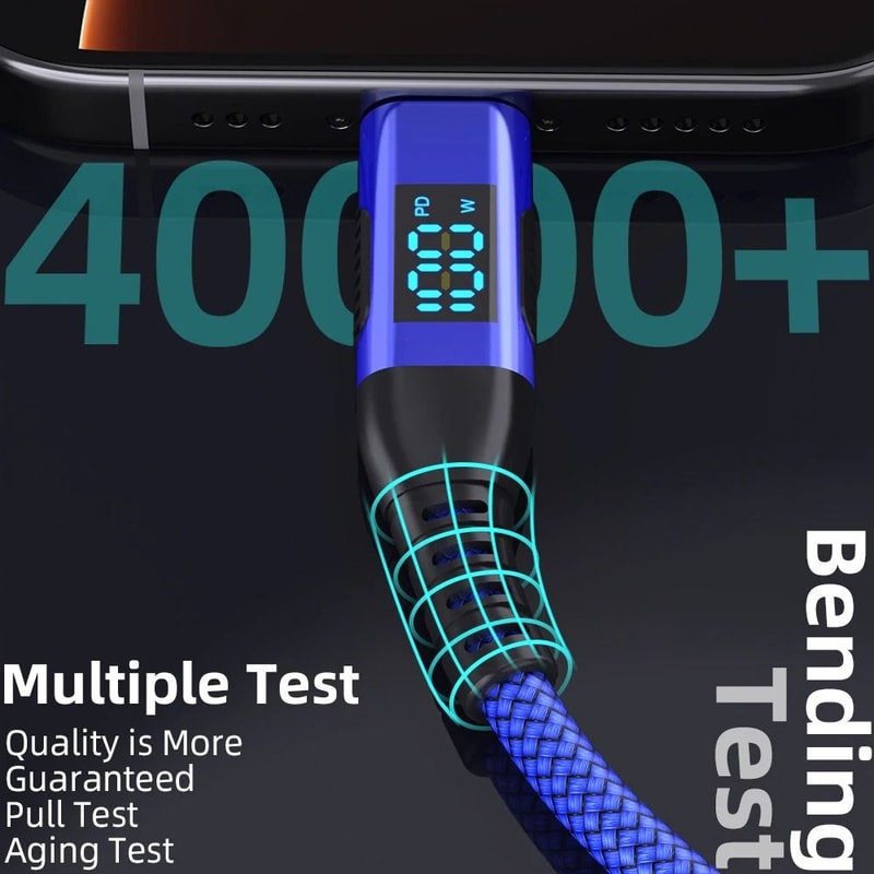 100W PD HighFidelity USBC To USBC Super Fast Charging And Data Sync Cord 3