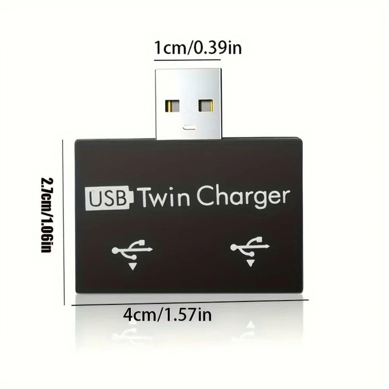 HighFidelity USB Twin Charger And DualPort Female Hub Converter 5
