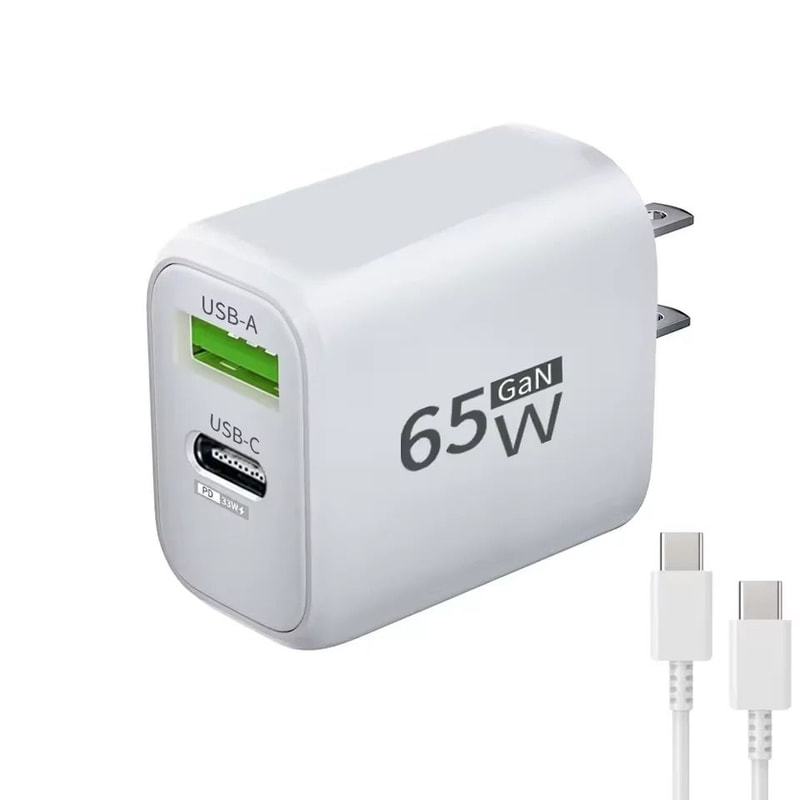 UltraHighFidelity 65W GaN DualNode PD QC TitaniumGrade Wall Power Architecture 10