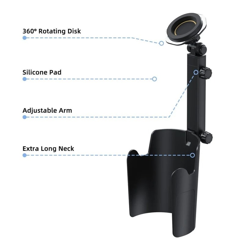 2in1 TitaniumGrade Kinetic Magnetic Car Cup Mount Architecture 2