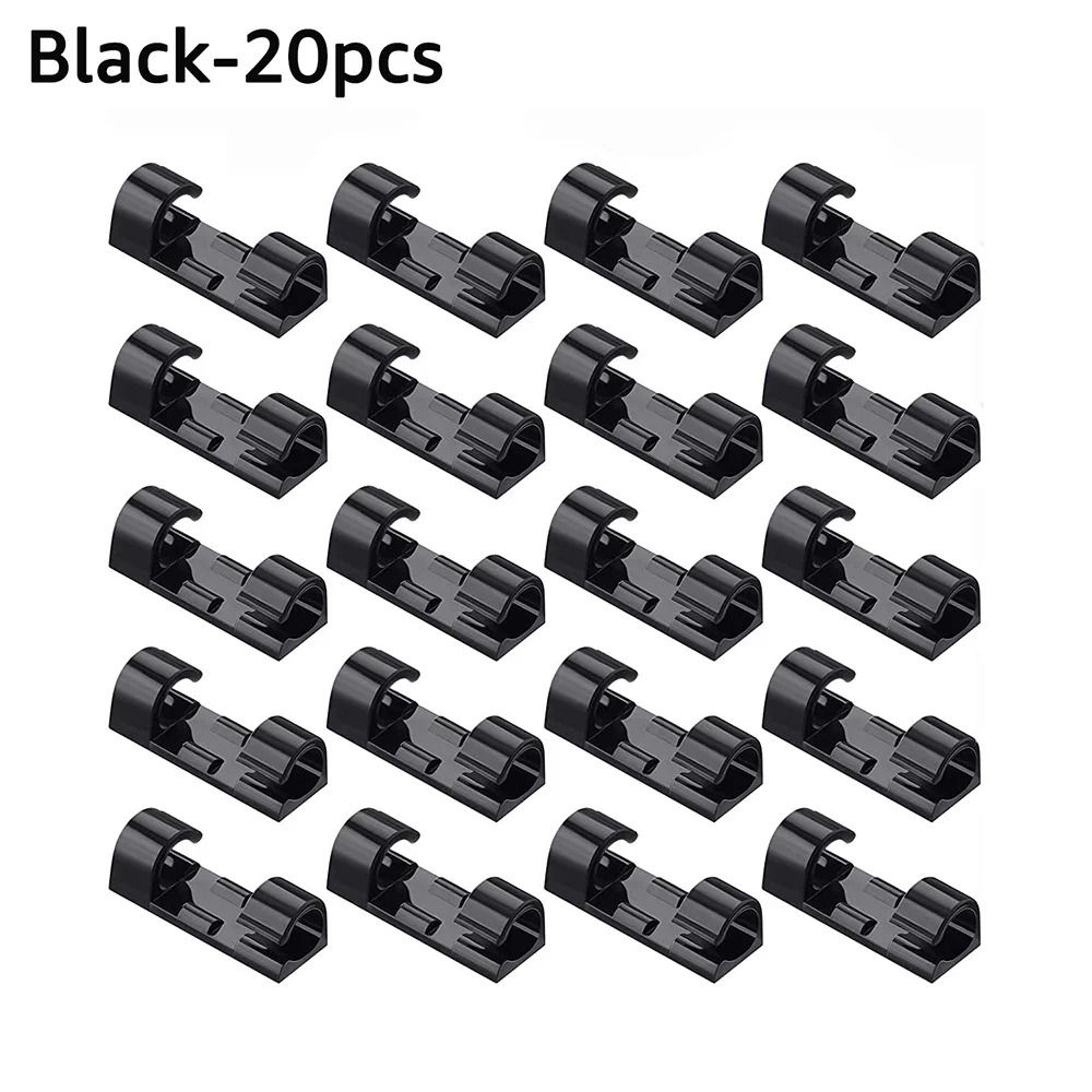 SelfAdhesive Desktop Cable Management Clips 10