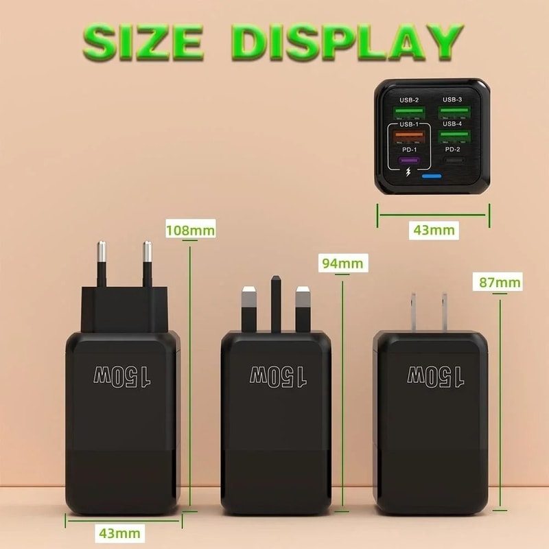 HighPower 150W 6Port MultiDevice Charging Station 5