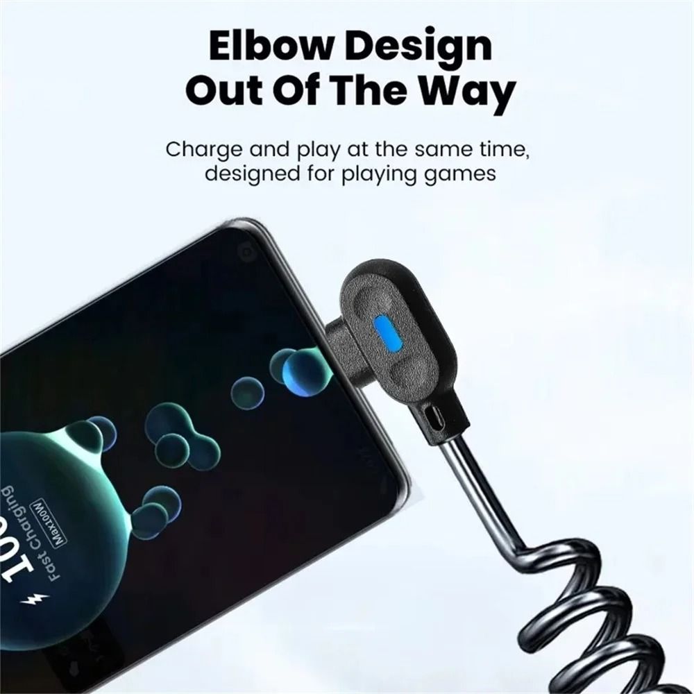 HighSpeed 6A Retractable Spring USBC Fast Charging Cable 3