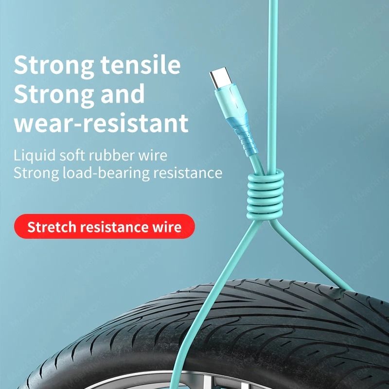 SuperSoft Liquid Silicone 5A Fast Charging USBC Cable 4