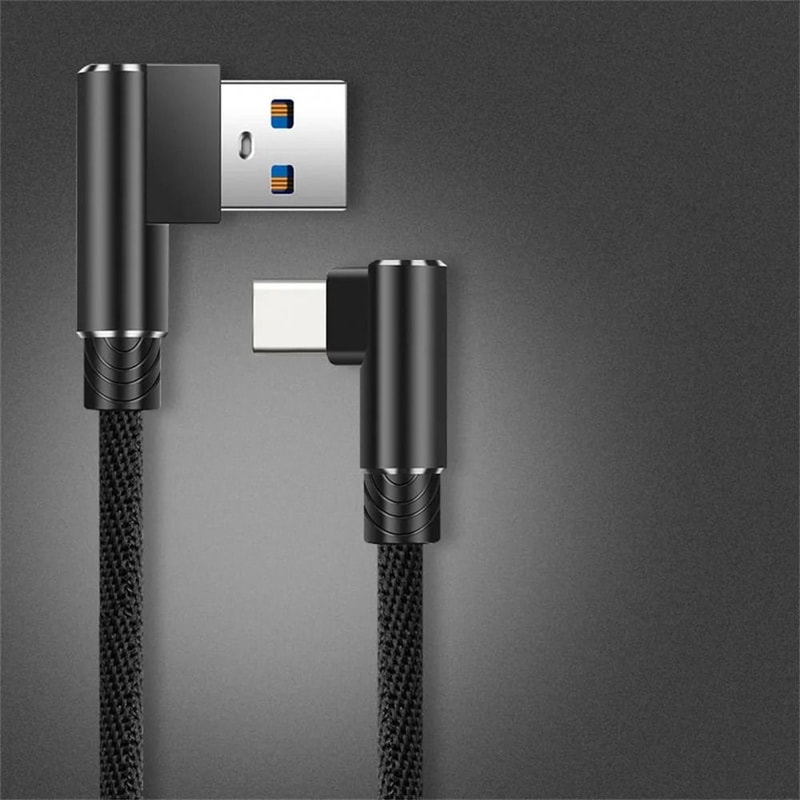 40W HighSpeed 90Degree Elbow USBC Fast Charging Cable 6