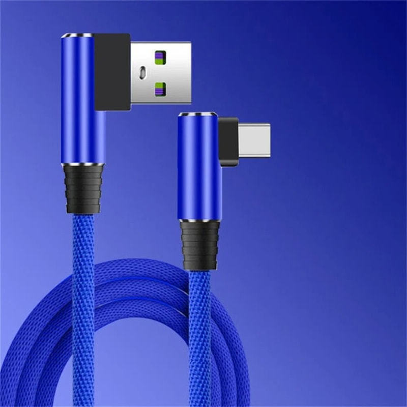 40W HighSpeed 90Degree Elbow USBC Fast Charging Cable 7