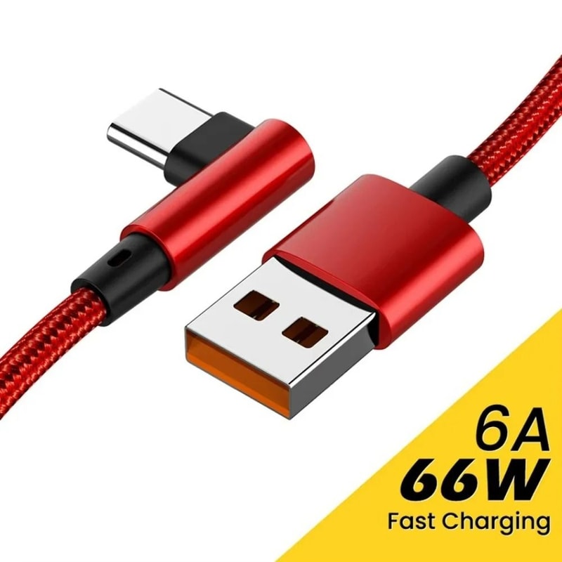 66W 6A HighPower 90Degree Elbow Fast Charging USBC Cable 7