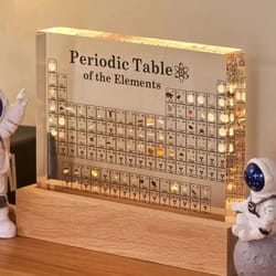 real elements acrylic periodic table display & science ornament