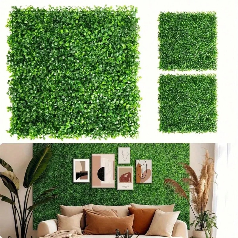 Premium Artificial Boxwood Grass Privacy Wall Panels 10Piece Set 6