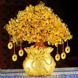 natural crystal fortune money tree the ultimate wealth & prosperity ornament