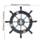 Retro Mediterranean Wooden Ship Helm Timeless Nautical Wall Art 4