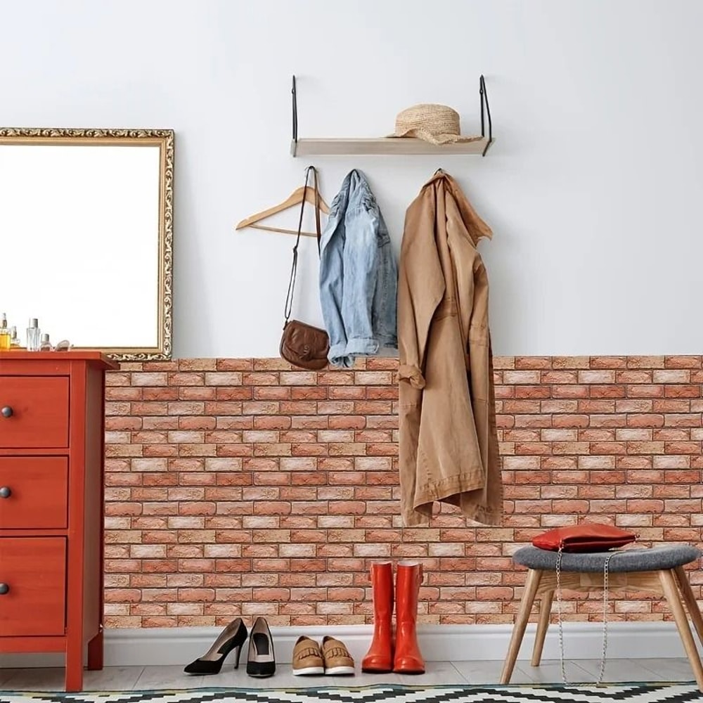 3D Realistic Brick Peel And Stick Wall Panels 10Piece Set 2