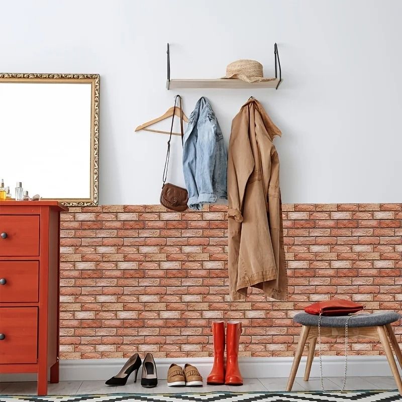 3D Realistic Brick Peel And Stick Wall Panels 10Piece Set 2