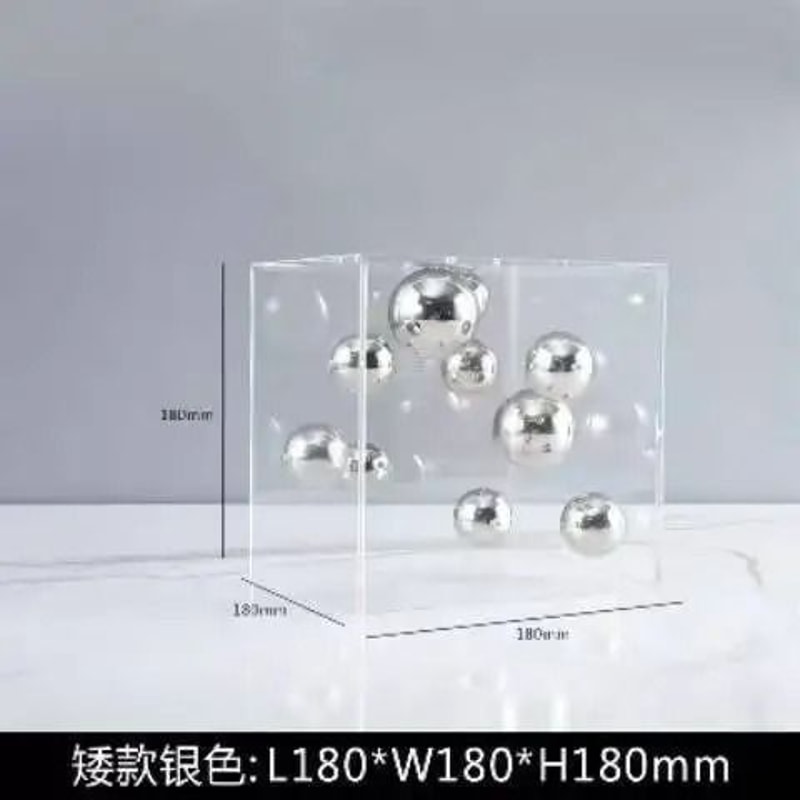 Creative Square Acrylic Cover Sphere Decoration For Modern Home Decor 13