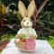 Handcrafted Easter Rabbit Decoration Bunny Figure Cattail Ornament 17