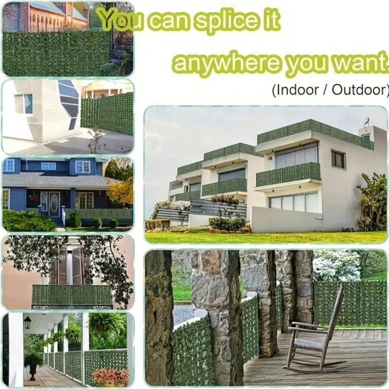 Artificial Ivy Privacy Fence Wall Screen UV Resistant For Garden Decor 3