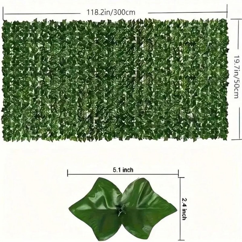 Artificial Ivy Privacy Fence Wall Screen UV Resistant For Garden Decor 5