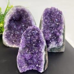 natural uruguay amethyst crystal cluster geode for spiritual home decor