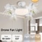 Modern Ceiling LED Fan With Remote Control And 3Speed Adjustable Lighting 7