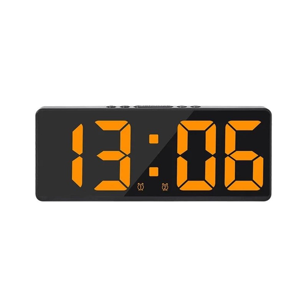 Modern Rainbow LED Mirror Digital Alarm Clock With Voice Control 13