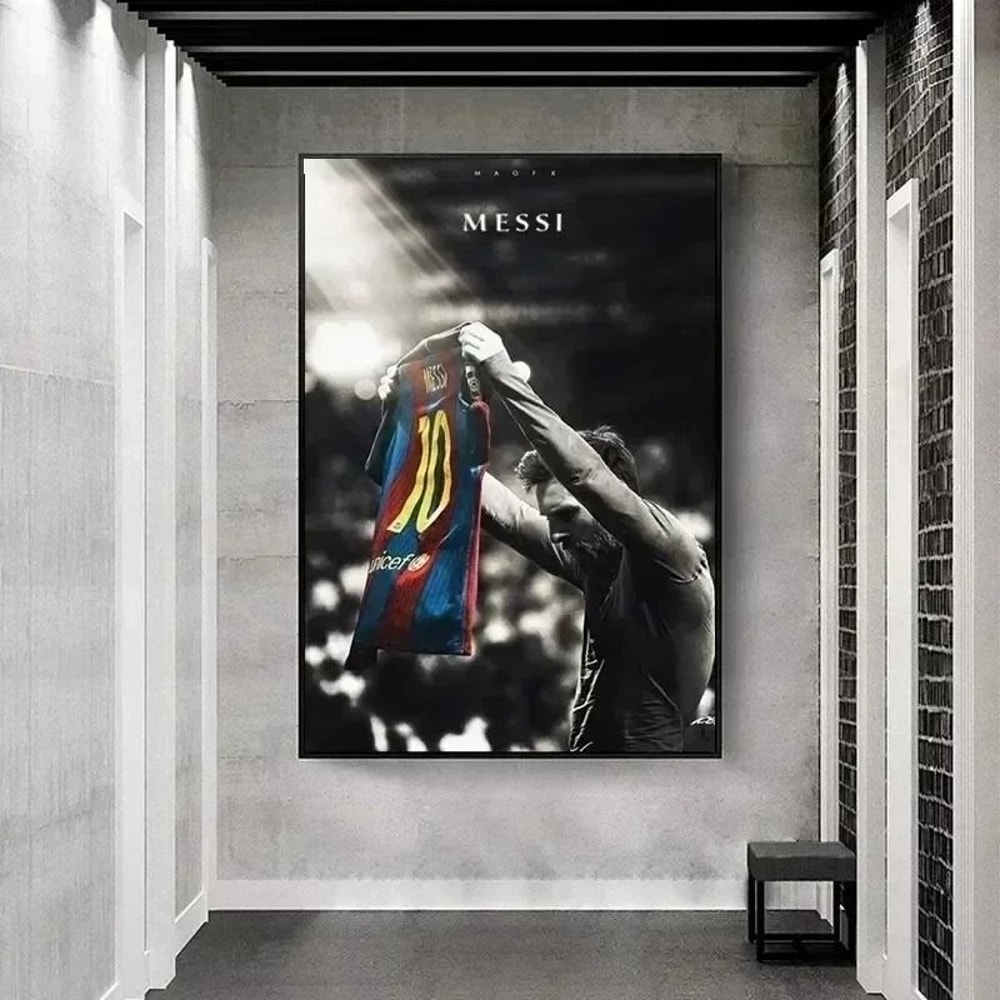 Classic Vintage Lionel Messi HD Canvas Wall Art Poster 5