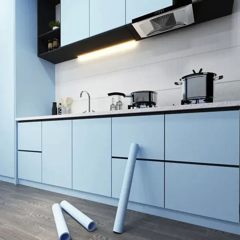 10M Kitchen OilProof And Waterproof SelfAdhesive Wallpaper For Cabinet Renovation 10