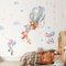 Pink Cartoon Bear With Floating Balloons Wall Stickers For Kids Nursery 2