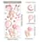 Pink Cartoon Bear With Floating Balloons Wall Stickers For Kids Nursery 6