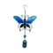 Artisanal Painted Glass Metal Wind Chime Hummingbird Dragonfly Hanging Pendants 14