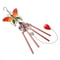 Artisanal Painted Glass Metal Wind Chime Hummingbird Dragonfly Hanging Pendants 15