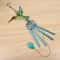 Artisanal Painted Glass Metal Wind Chime Hummingbird Dragonfly Hanging Pendants 5