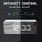 Modern White LED Mirror Digital Alarm Clock Desktop Time Night Light 4