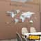 3D Acrylic Crystal World Map Modern Solid Color Wall Decoration 13