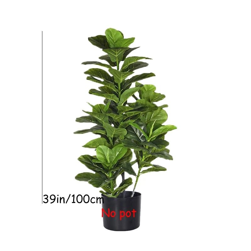 150cm Large Artificial Fiddle Leaf Fig Tree Tropical Faux Ficus Lyrata 7