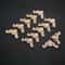 16pcs Natural Oak Wood Carved Corner Appliques Decorative Furniture Decals 0