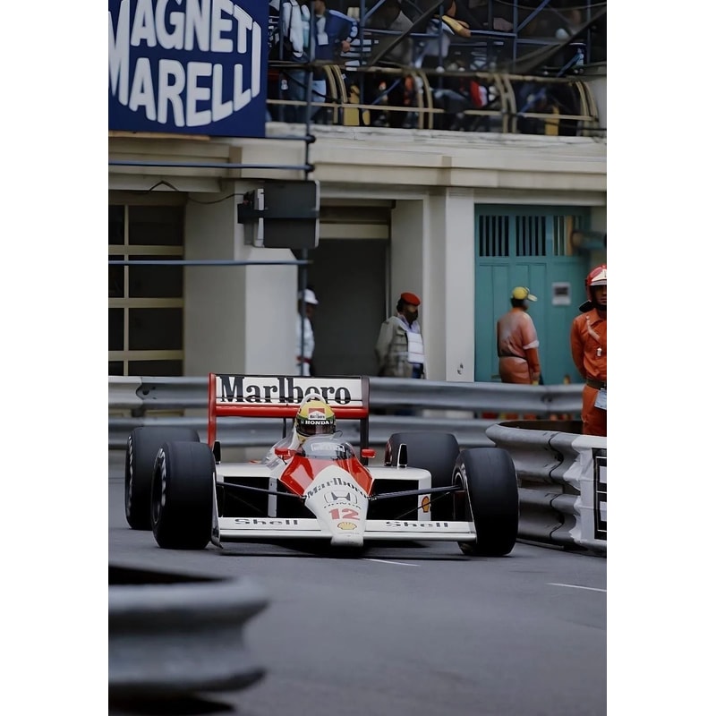Vintage F1 Monaco Grand Prix Posters Max Verstappen Racing Canvas Art 16