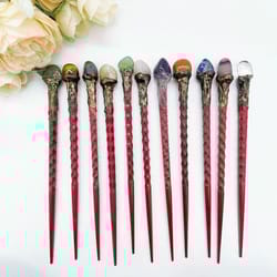 19cm natural crystal magic wand | rose quartz witchcraft scepter for reiki healing