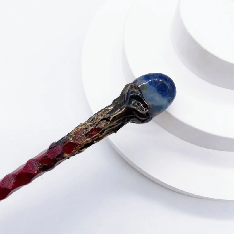 19CM Natural Crystal Magic Wand Rose Quartz Witchcraft Scepter For Reiki Healing 10