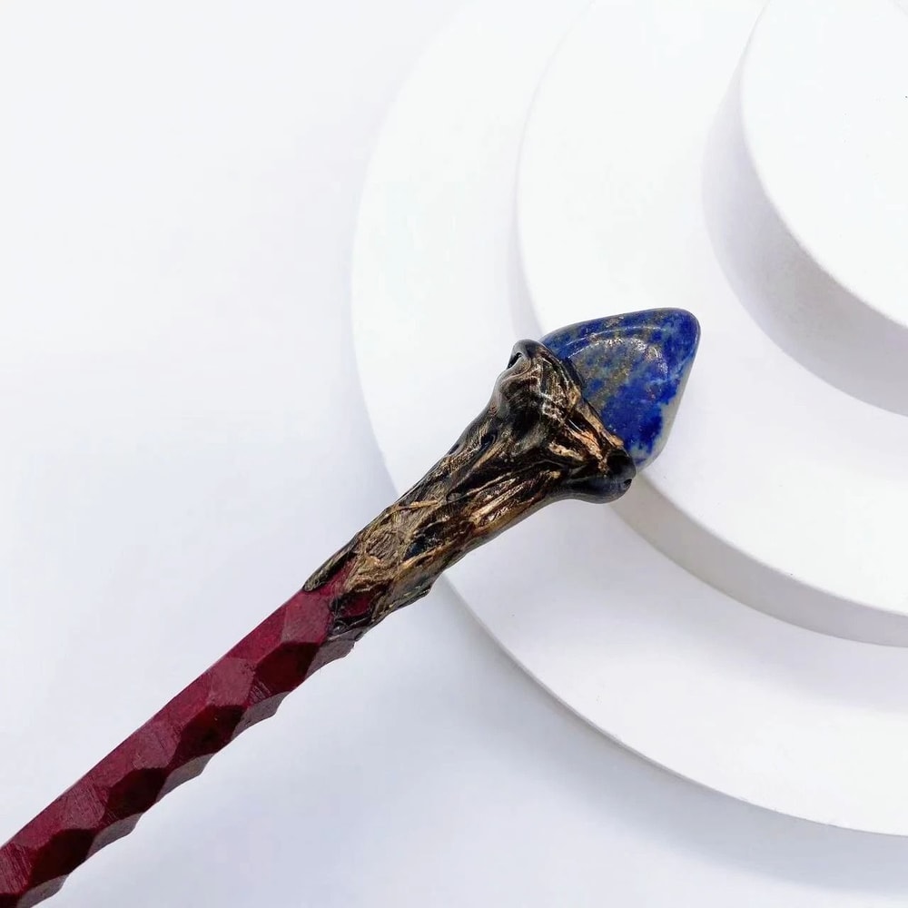 19CM Natural Crystal Magic Wand Rose Quartz Witchcraft Scepter For Reiki Healing 7