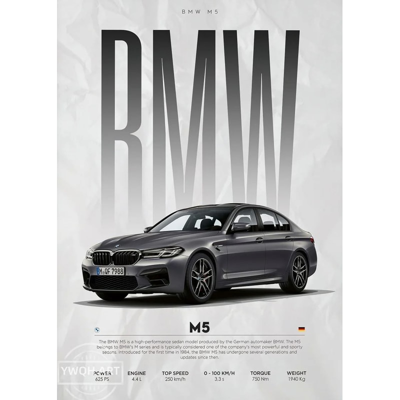 Modern Black Luxury Sports Car Mural Famous Competition Cars Canvas Art 9