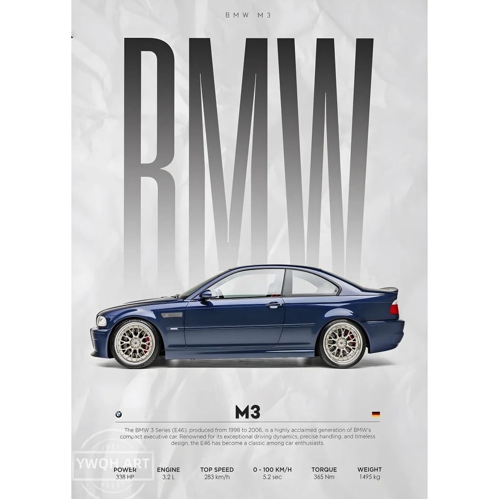 Modern Black Luxury Sports Car Mural Famous Competition Cars Canvas Art 18